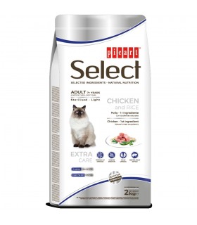 SELECT CAT ADULT 7+ STERILISED-LIGHT 2 K