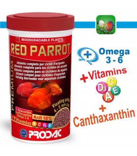 RED PARROT FOOD 250 ML. 110 GR.